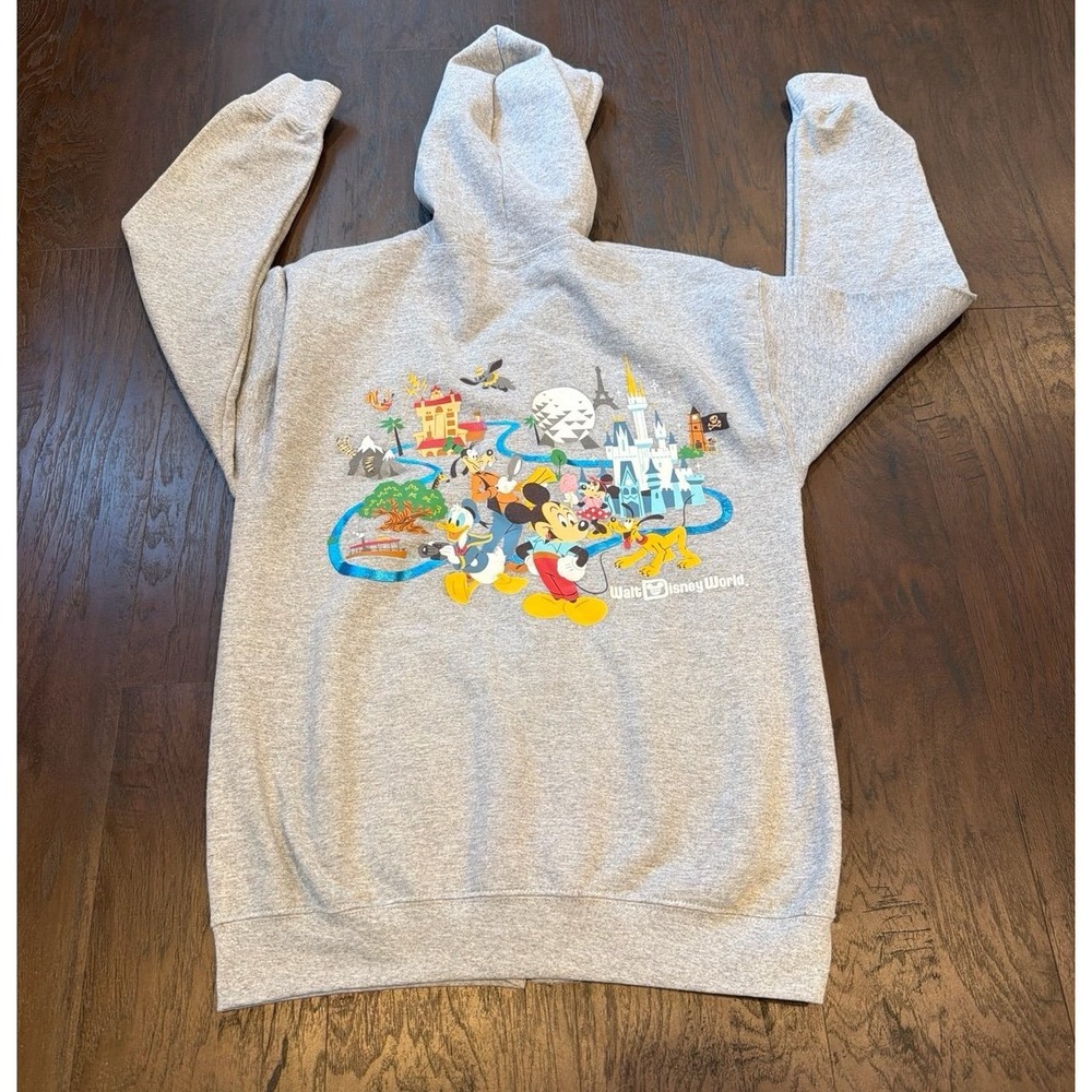 Disney Adult Zip Up Hoodie - Mickey Mouse & Friends - Walt‎ Disney World